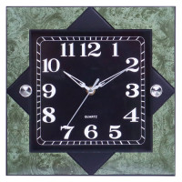 CLK WALL 25X25CM SQR 2TONE