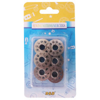 HABBY SEWING BOBBINS 6PCS MTL