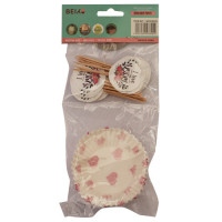 BAKING CUP  24s W/TOPPERS ASST DESIGNS