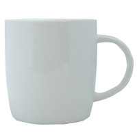 MUG COFFEE  9.5CM WHITE BROAD