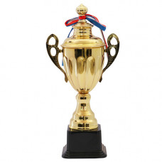 TROPHY METAL CUP 37CM GOLD