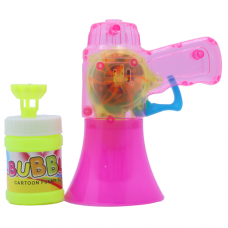 TOY BUBBLE GUN HORN W/BUBBLES