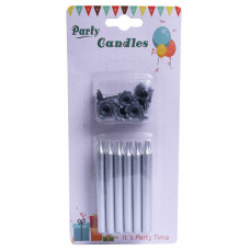CANDLE BIRTHDAY 12s SILVER