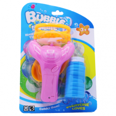 TOY BUBBLES W/SLINGSHOT+FAN W/BASE