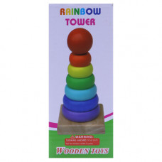TOY WOODEN TOWER RAINBOW