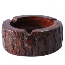 ASHTRAY WOODEN ROUND 10CM