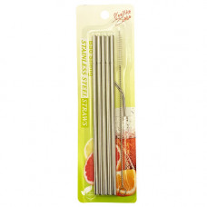 STRAWS 5s SILVER S/STEEL STRAIGHT