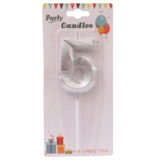 CANDLE BIRTHDAY NO 5 GOLD/SILVER