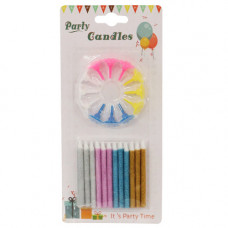 CANDLES  BIRTHDAY ASRTD COLOURS STICKS