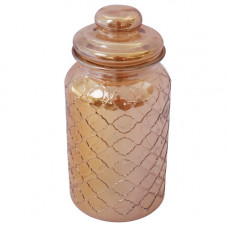 GLW JAR  RND W/LID 9.3X22.5CM