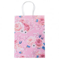 GIFT BAG 25X18CM W/FLORAL PRINT MED