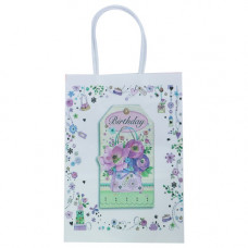 GIFT BAG 15X21CM W/BDAY/BICYCLE PRINT