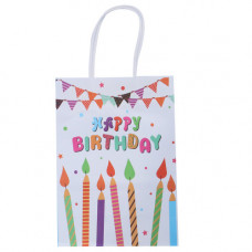 GIFT BAG 15X21CM W/HAPPY BDAY DESIGN SML