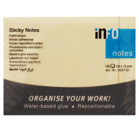 BTS INFO NOTES 100X75 YELLOW