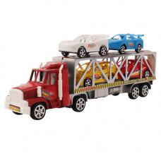 TOY FR TRUCK W/TRAILER+4 RACING CARS