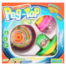 TOY SPINNING TOP PEG W/LIGHT 0969-8