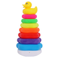 TOY RING TOWER W/DUCK 9PCS JH159-G8 TOY RING TOWER W/DUCK 9PCS JH159-G8