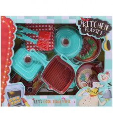 TOY COOKING PLAYSET W/GRILL PAN 9PCS