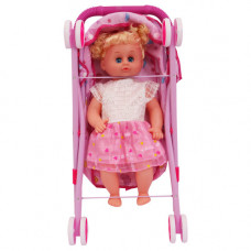 TOY DOLL W/IRON STROLLER+SOUND 2168-5