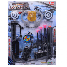 TOY POLICE PLAY SET W/TARGETS 11PC 348-1
