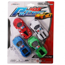 TOY PULL BACK CAR POLICE 4IN1 988-5