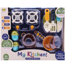 TOY KITCHEN PLAYSET W/GAS STOVE 12PCS