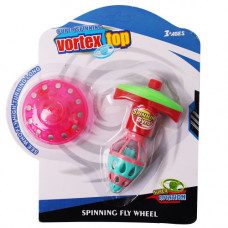 TOY SPINNING TOP W/LIGHTS 2PCS 806-1
