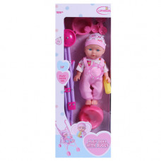 TOY BABY W/STROLLER+ACCESSORIES 6PCS