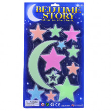 TOY GLOW IN DARK 14PC STARS/MOON 21005AB