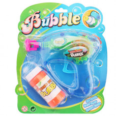 TOY BUBBLE GUN W/LIGHT+BUBBLES 611B1