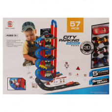 TOY PARKING LOT CITY PARKING 4CARS 57PC