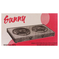 APP STOVE 2 PLATE SPIRAL WHITE SUNNY