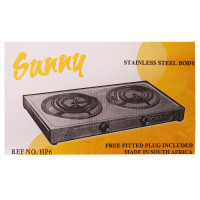 APP STOVE 2 PLATE SPIRAL S/STEEL SUNNY