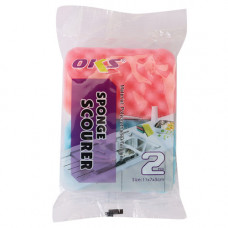 SPONGE W/SCOURER 2PCS