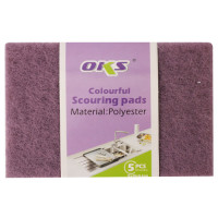 SCOURER PADS 5PCS ASSTD COLOURS OKS