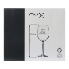 GLW WINE GLASS 6s NUDE CRYSTAL 6X350ML