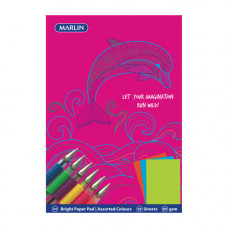 BTS PAPER PAD A4 50s MARLIN ASST COLOURS
