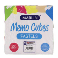 BTS CUBE MEMO PASTELS 10X10CM MARLIN