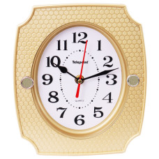 CLK WALL 18X21CM SQ/RND PINK TELEPOINT