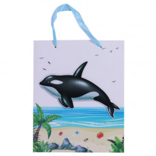 GIFT BAG 26X23CM MED 3D W/ANIMAL PRINTS