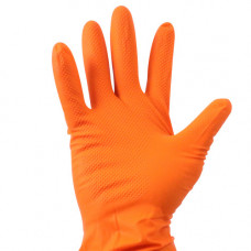 GLOVES LATEX ORANGE M/XL