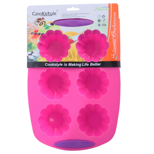 SILICONE BAKING TRAY W/FLOWER SHAPE SILICONE BAKING TRAY W/FLOWER SHAPE