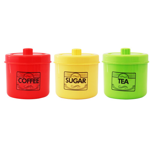 PL CONT 900ML TEA/COFFEE/SUGAR 3s 12CM PL CONT 900ML TEA/COFFEE/SUGAR 3s 12CM