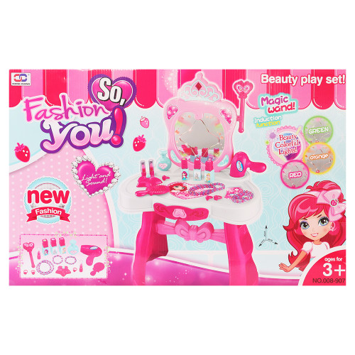 TOY BO DRESSING TABLE W/ACCESSORIES 21PC TOY BO DRESSING TABLE W/ACCESSORIES 21PC