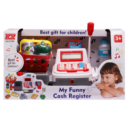 TOY BO CASH REGISTER W/FOOD SCANNER 018N TOY BO CASH REGISTER W/FOOD SCANNER 018N