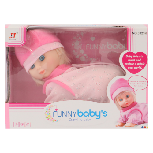 TOY BO CRAWLING DOLL W/MUSIC TOY BO CRAWLING DOLL W/MUSIC