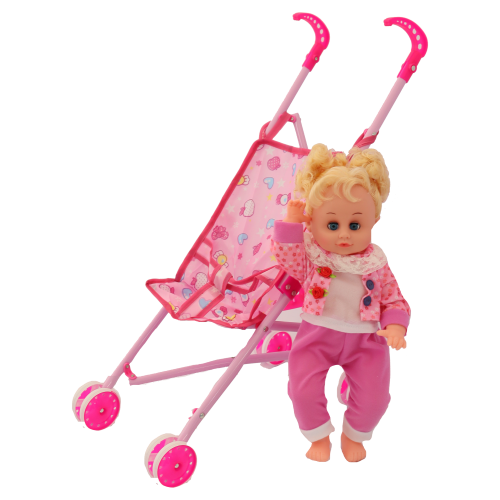 TOY DOLL W/SOUND+IRON STROLLER 2168-4 TOY DOLL W/SOUND+IRON STROLLER 2168-4