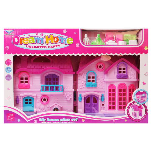 TOY DOLL VILLA SET W/FURNITURE DREAM TOY DOLL VILLA SET W/FURNITURE DREAM