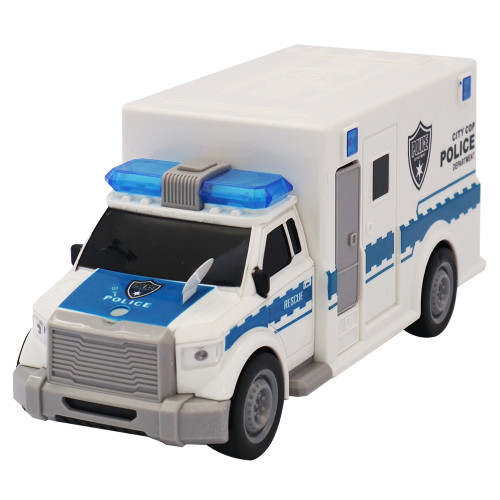 TOY POLICE RESCUE VAN W/SOUND+LIGHT 1:20 TOY POLICE RESCUE VAN W/SOUND+LIGHT 1:20