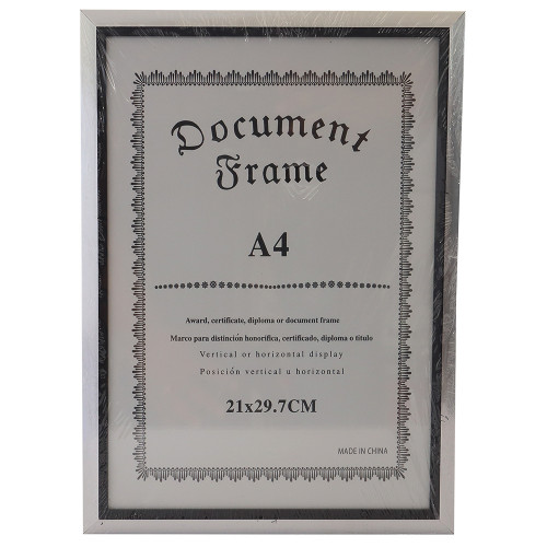 FRAME CERTIFICATE BLK/GLD A4 21X29.7CM FRAME CERTIFICATE BLK/GLD A4 21X29.7CM